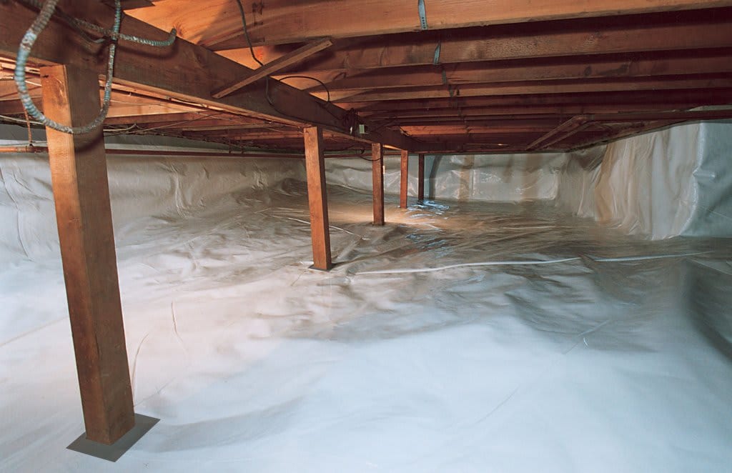 crawl space clean and moisture free