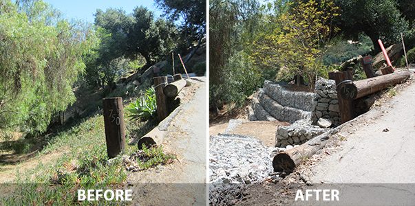 Retaining Wall Before and After